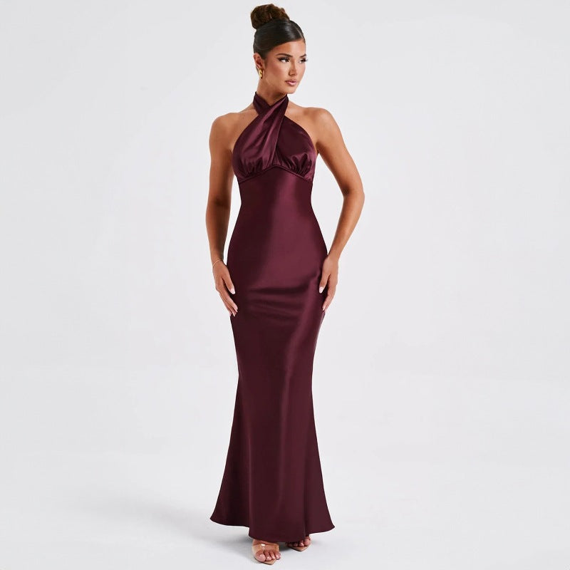 Backless Sleeveless Long Dress with Lace-Up Design | Ideal for Summer