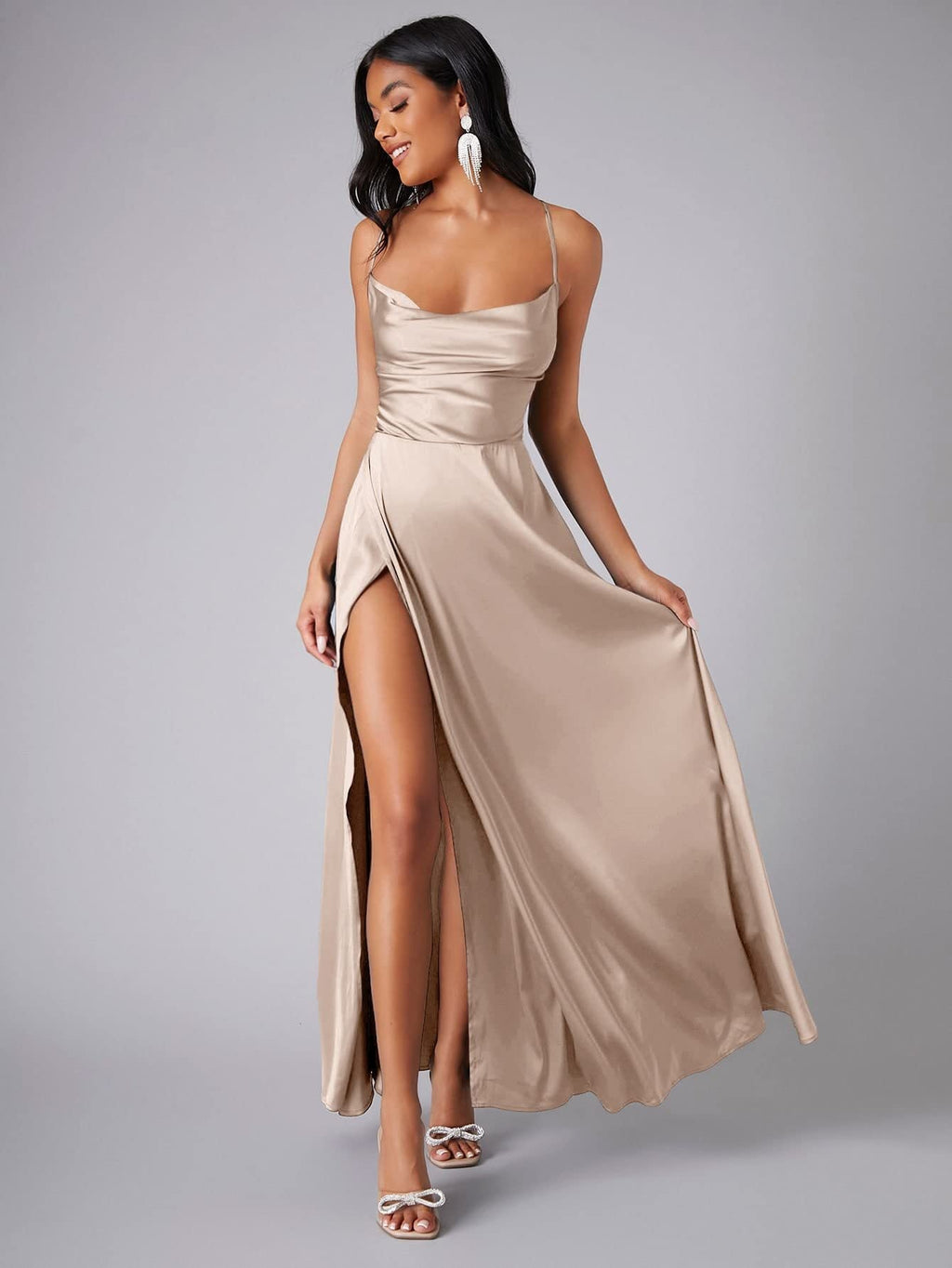 Women Spring Summer Sleeveless Maxi Dress With Flowing Silhouette And Full-Length Hem