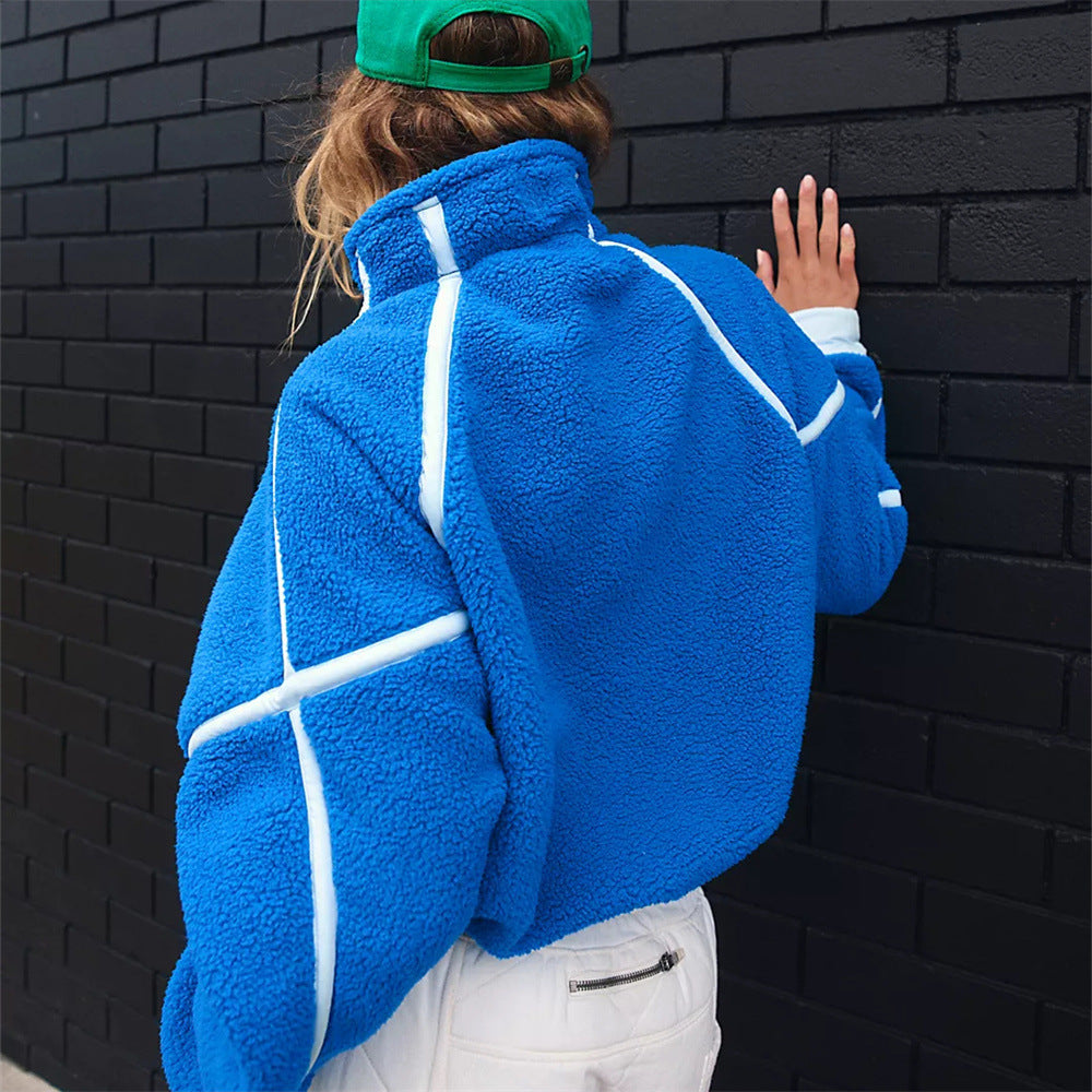 Women Autumn Winter Pullover Sweater With Ribbed Cuffs and Loose Fit
